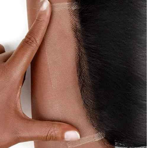 HD Lace Closure Body Wave Hair Closure - 5x5 Lace Frontal, 12A Virgin Remy Human Hair, Pre Plucked, 20 Inch Natural Black