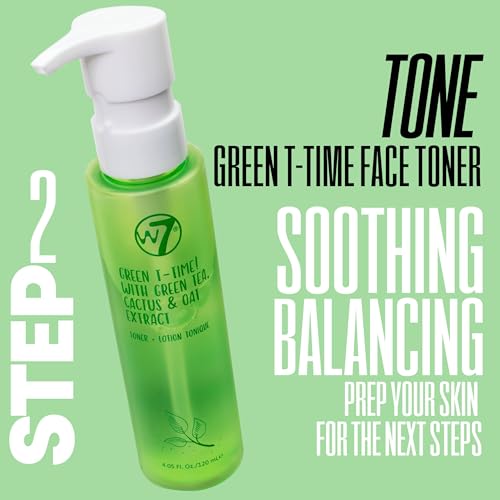 W7 Self Care Skincare Set | Face Cleanser, Toner, Serum, Moisturizer & Lip Mask | Complete Daily Face Routine | Full Size, Long Lasting Products to Use at Home