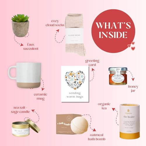 Unboxme Luxe Self Care Gift Box for Women | Premium Care Package with Hugs Card | Soothing Spa Basket for Relaxation and Wellness