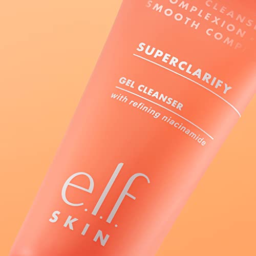 e.l.f., SuperClarify Cleanser, Lightweight, Gentle, Effective, Soothing, Removes Makeup and Impurities, Prevents Clogged Pores, Strengthens, Infused with Lavender, 3.4 Fl Oz