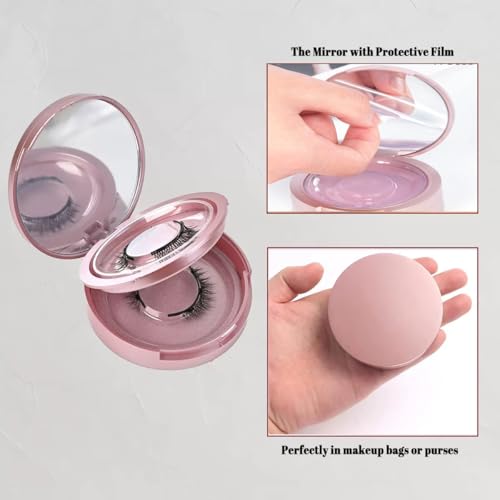 Eyelash Storage Case with Mirror – 2-Pack Black Lash Box