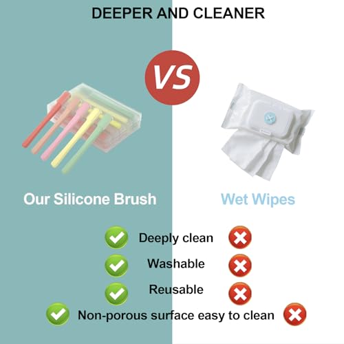 Soft Silicone Eyelid Cleansing Brush for Blepharitis & Dry Eye Relief (5 Pack)