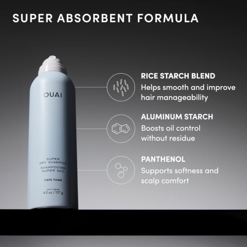 OUAI Super Dry Shampoo Travel Size Cape Town 2 Fl Oz - Oil Absorbing Hair Refresh