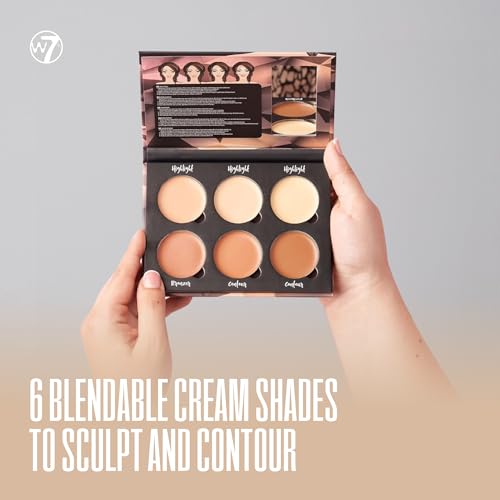 W7 Lift & Sculpt Contour & Highlight Duo - Cream & Powder Palettes