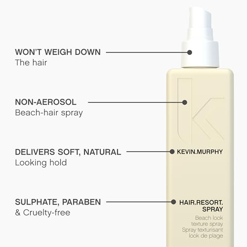 KEVIN.MURPHY HAIR.RESORT.SPRAY - Beach Look Hairspray - For Fine & Longer - Natural, Flexible Hold - Lightweight Hairspray - Sulphate Free Hair Care - 150 mL / 5.1 fl oz (Pack of 2)