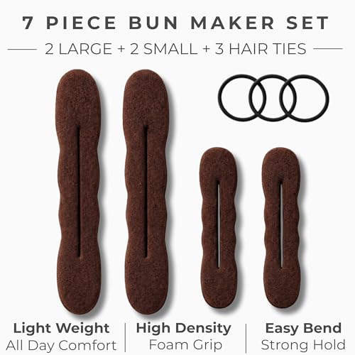Styla Hair Magic Bun Maker Set - 2 Large & 2 Small Foam Shapers