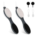 4-in-1 Foot File Callus Remover - 2 Pack Pedicure Foot Scrubber & Brush