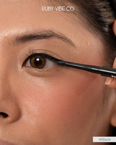 Ruby Vibe Co SilkLine Gel Eyeliner - Black, 1.5mm Precise Waterproof Makeup