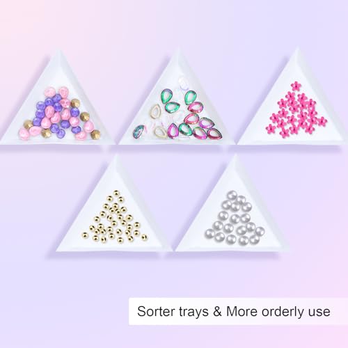 Wax Pencil for Rhinestones - 10 Piece Nail Art Set with Trays