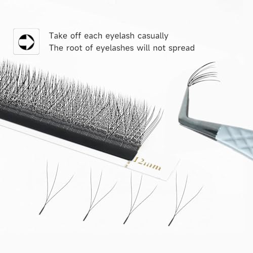 Lash Tweezers - Stainless Steel Fiber Tip Eyelash Tweezers (Set of 4) - Diamond Grip Professional Lash Tweezers for Eyelash Extensions (White)