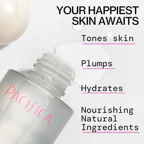 Pacifica Happy Water Hydrating Facial Toner ? Vegan Ceramides, Hyaluronic Acid & Electrolytes, Refreshing & Calming for Balanced Skin, Clean Beauty, Vegan, Cruelty-Free, All Skin Types, 4 oz