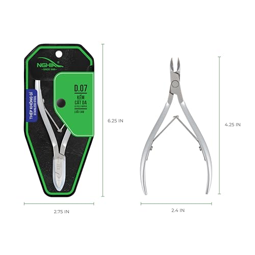 Nghia D-07 Stainless Steel Cuticle Nipper JAW 14 - Professional Nail Tool