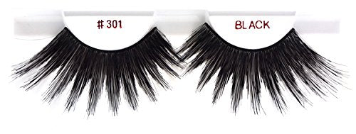 6-Pack #301 Christina Human Hair Eyelashes | Natural Black