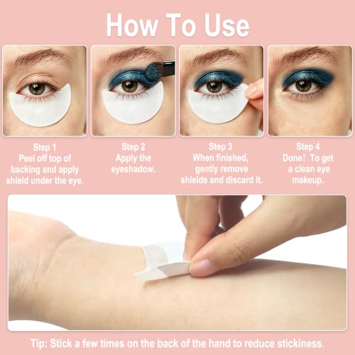 Boko 250Pcs Eyeshadow Shields – Half-Moon Eye Stencils