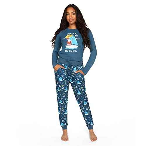 Tipsy Elves Matching Christmas PJs for Couples - Ultra Comfy Classic Lapel Pajama Sets for Men and Women