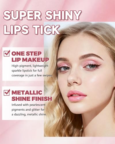 Diamond Glitter Lipstick with Creamy Texture | Long Lasting Shimmer