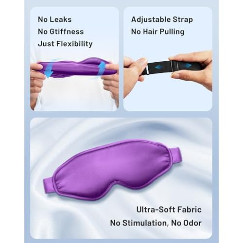 Cooling Eye Mask for Puffy Eyes: Fsa Eligible Items Hsa, Ice Eye Pack for Magraine After Surgery Relief - Reuable Cold Compress for Headache Puffiness - Comfortable Perfect Fit Gel Sleep Mask