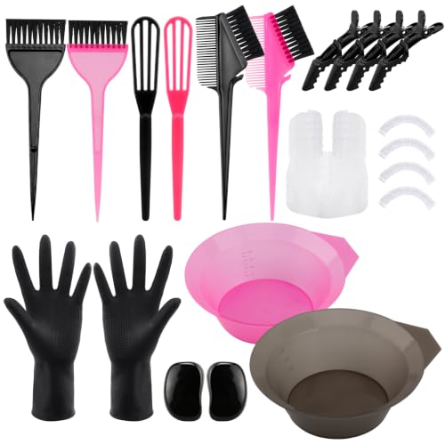 YOOVR 24-Piece Hair Dye Kit with Dual-Color Brushes & Bowls