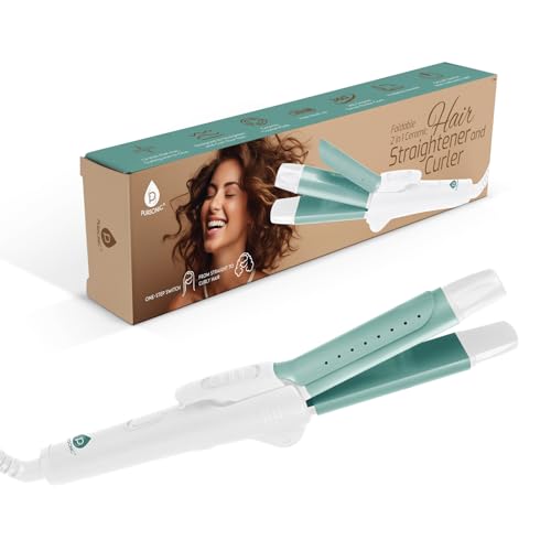Pursonic Ceramic Hair Straightener & Curler - 2-in-1 Travel Tool