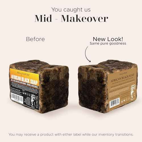 era of nature Best Raw ORGANIC AFRICAN BLACK SOAP, for Dry Skin and Skin Conditions. Pure & Natural Ingredients, Imported From Ghana - 3LB (48oz)