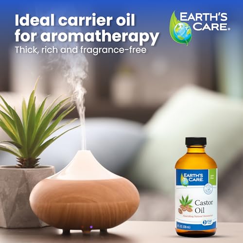 Earth¡¯s Care Castor Oil - 100% Pure Castor Oil Expeller Pressed - All Natural Nourishing Moisturizer - 8 FL OZ