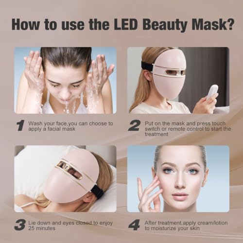 FSA Red Light Therapy Mask for Face – Rechargeable LED Skin Rejuvenation