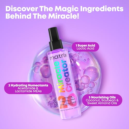 Matrix Mega Sleek Shampoo, Conditioner, & Miracle Creator Set - Controls Frizz Leaving Hair Smooth & Shiny, Nourishes With Shea Butter, For Dry, Damaged Hair, Salon Routine