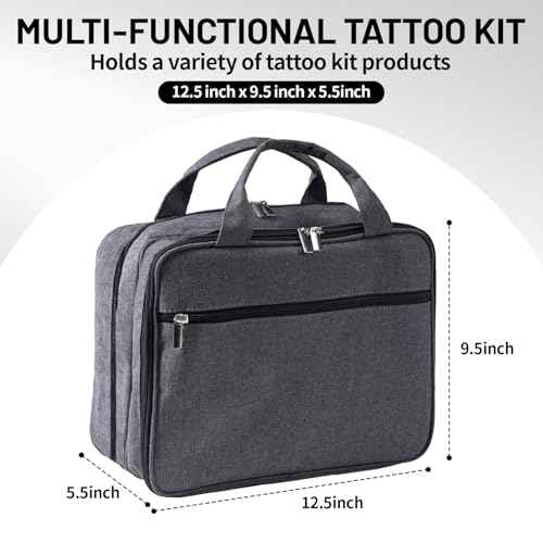 Phomemo Tattoo Bag - Tattoo Travel Case and Carrying Bag for Stencil Printer and Equipment, Compatible with Phomemo M08F / TP81 / TP31 Thermal Printer, Grey (BAG ONLY)