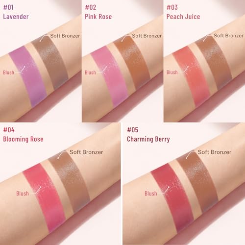 UCANBE Blush & Bronzer Stick - 2-in-1 Cream Makeup (Peach Juice)
