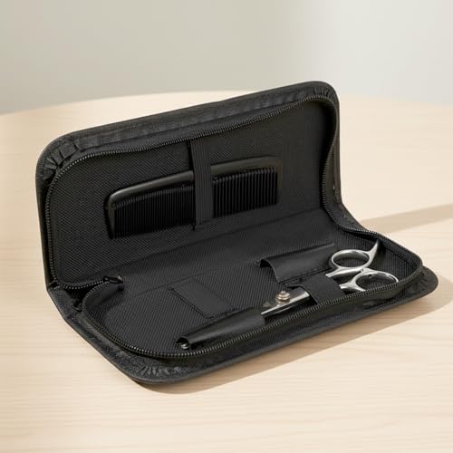 Black Oxford Scissor Case for Hairstylists | Portable Shear Holder