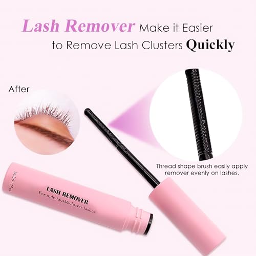 DIY Wispy Lash Clusters Kit - 280pc Eyelash Extensions with Bond & Seal
