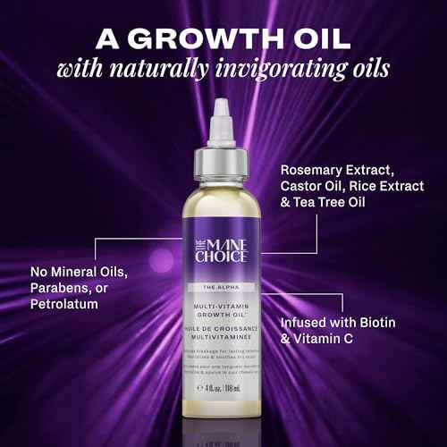 The Mane Choice Alpha Multi-Vitamin Scalp Nourishing Hair Growth Oil, Helps Stimulate, Revitalize & Soothe, Scalp Oil with Biotin, & Vitamin C, 4 oz, Pack of 2