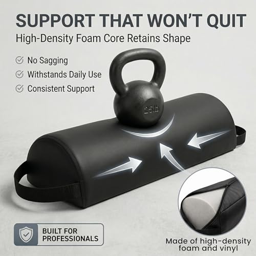 ForPro Premium Half-Round Massage Bolster Pillow for Neck & Knee Support