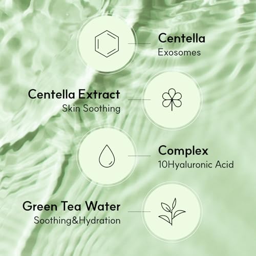 Centelsome 5X Soothing Toner 6.76 fl oz/200ml | Hydrating & Calming Korean Facial Toner with Green Tea, Centella Asiatica & Exosomes | Supports Sensitive, Dry & Acne-Prone Skin