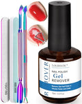 Gel Nail Polish Remover Kit - Fast 2-5 Min Burst Remover with Tools (15ml)