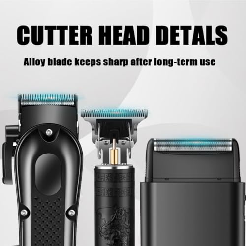 OIYO 3-in-1 Hair Clippers Set for Men with Trimmer & Foil Shaver