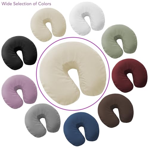 Saloniture 4-Pack Microfiber Massage Table Face Cradle Covers