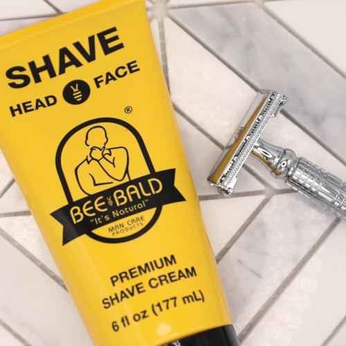 Bee Bald SHAVE Premium Shaving Cream for Men 6 fl oz – Bald Head & Face Care