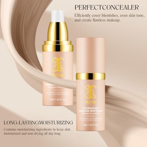 4-in-1 Waterproof Foundation Liquid - 24Hr Coverage (2 Pack)