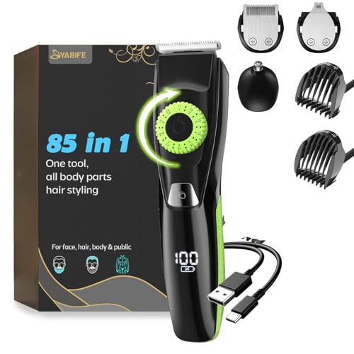 Beard Mustache Trimmer with 3 Attachments, 40 Adjustable Precisions, Waterproof, 240 Min Runtime - Personal Body Hair Trimmer for Men & Women Gift Choice