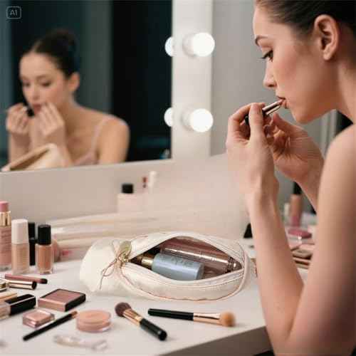 Ballet Dance Shoe Makeup Bag For Little Girls, Ballerina Slipper Makeup Pouch Bag, Ballet Pointe Shoes Gifts (Pink-N1)