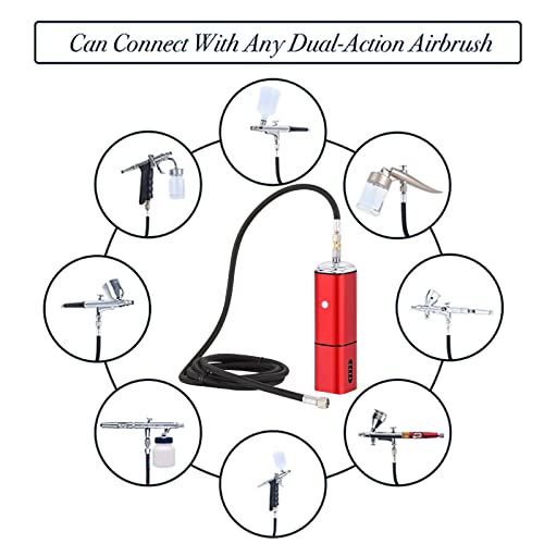 Casubaris Cordless Airbrush Kit with Auto Stop Compressor