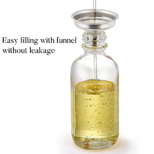 AOZITA 4-Pack 1oz Glass Dropper Bottles with Golden Caps