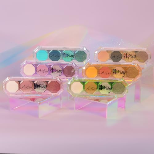 L.A. Girl 4Play Eyeshadow Palette - 4 Highly Pigmented Shades, 0.11 Ounce