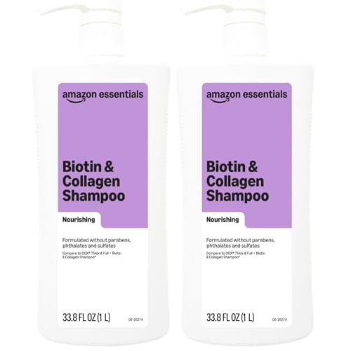 Amazon Essentials Biotin and Collagen Shampoo 33.8 Fl Oz 2 pack