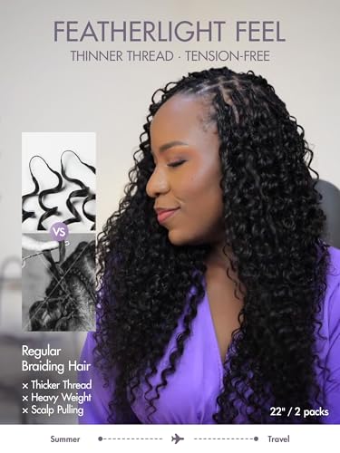 LUVME Deep Wave Crochet Hair 18 Inch 2 Packs - Human Hair Extensions