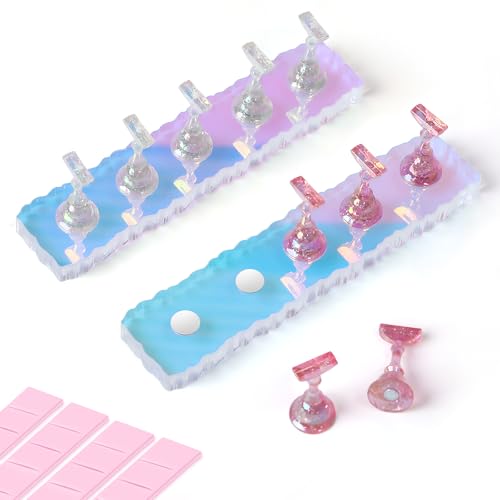 ANGNYA Magnetic Nail Stand Set – Aurora Display Holder for Press On Nails