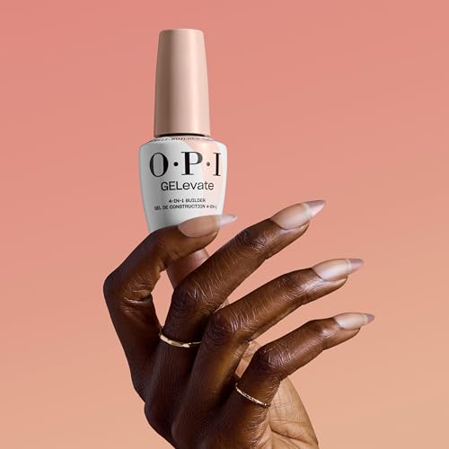OPI GeleVate 4-in-1 Nail Builder Gel - Flawless Clear Finish, 0.5 Fl Oz