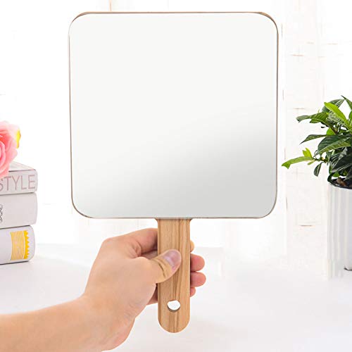 TOF&HAMY Wood Handheld Makeup Mirror 19x19cm