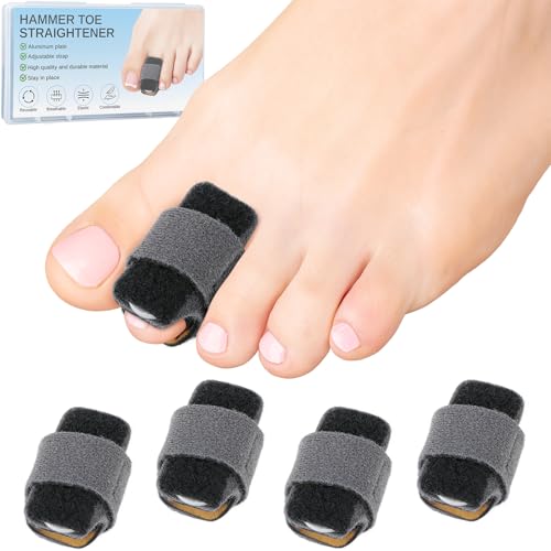 Hammer Toe Straightener with Aluminum Plate - Adjustable Toe Corrector